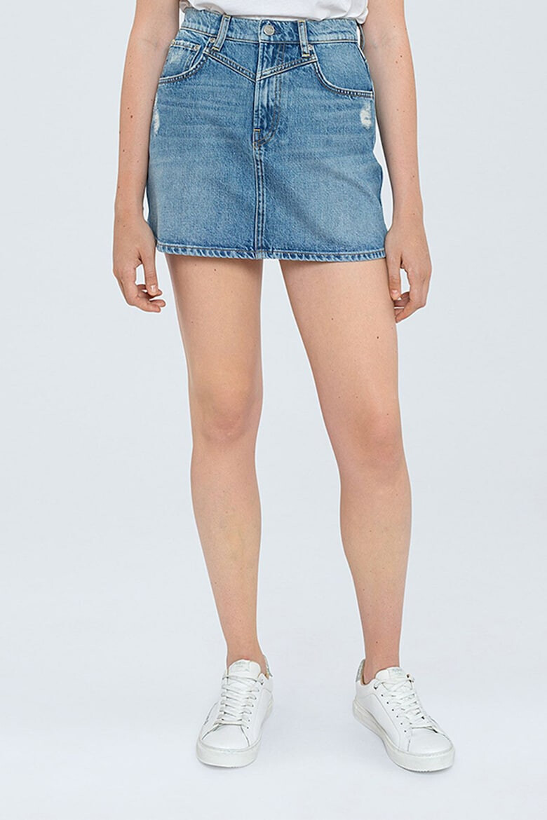 Pepe Jeans London Fusta mini din denim - Pled.ro