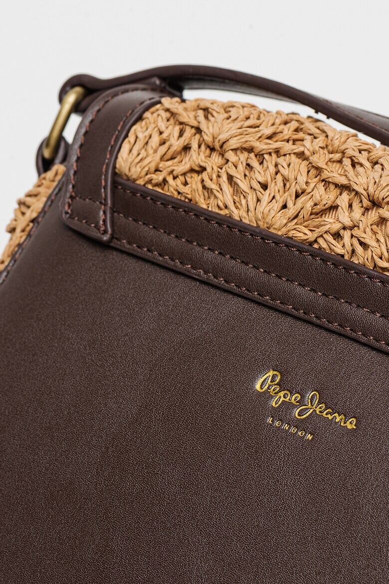 Pepe Jeans London Geanta crossbody cu garnituri de piele ecologica - Pled.ro