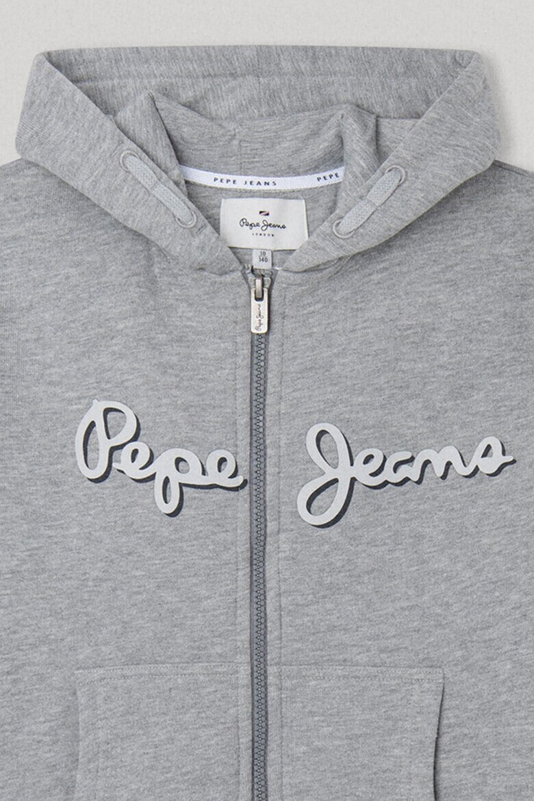 Pepe Jeans London Hanorac cu fermoar si logo - Pled.ro