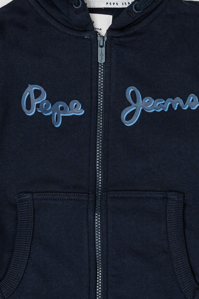 Pepe Jeans London Hanorac cu fermoar si logo - Pled.ro