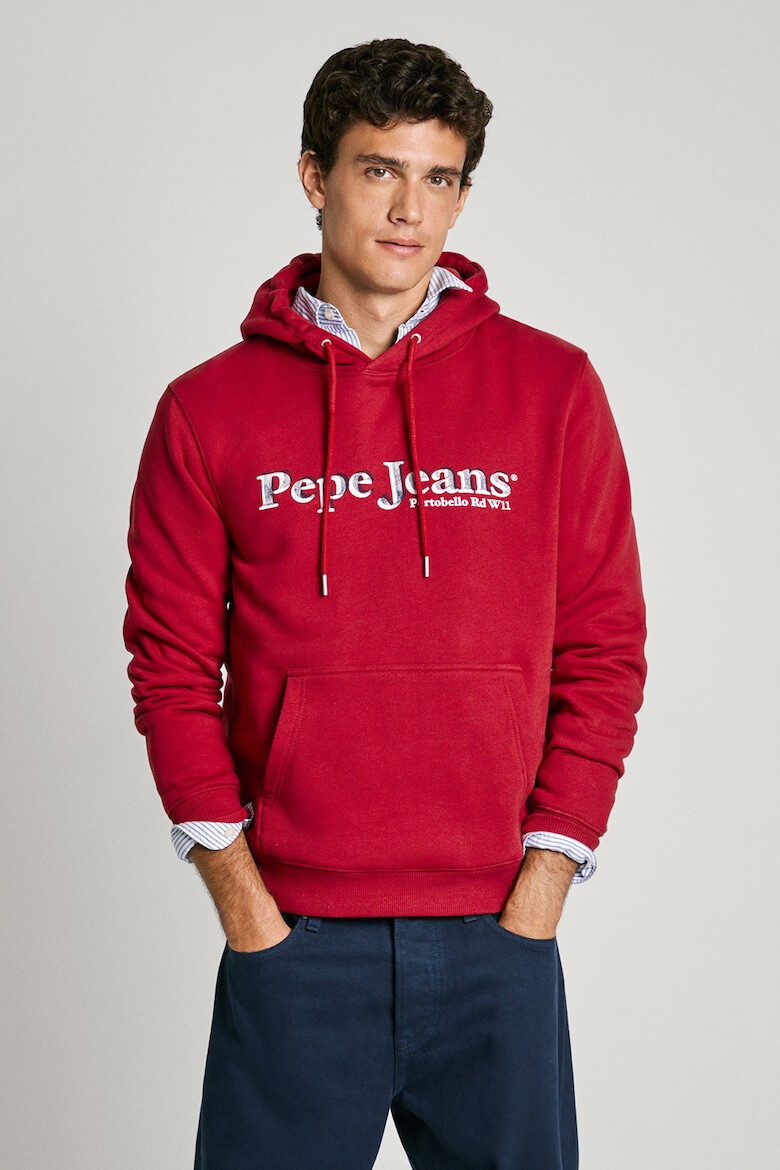 Pepe Jeans London Hanorac cu imprimeu logo si buzunar kangaroo - Pled.ro