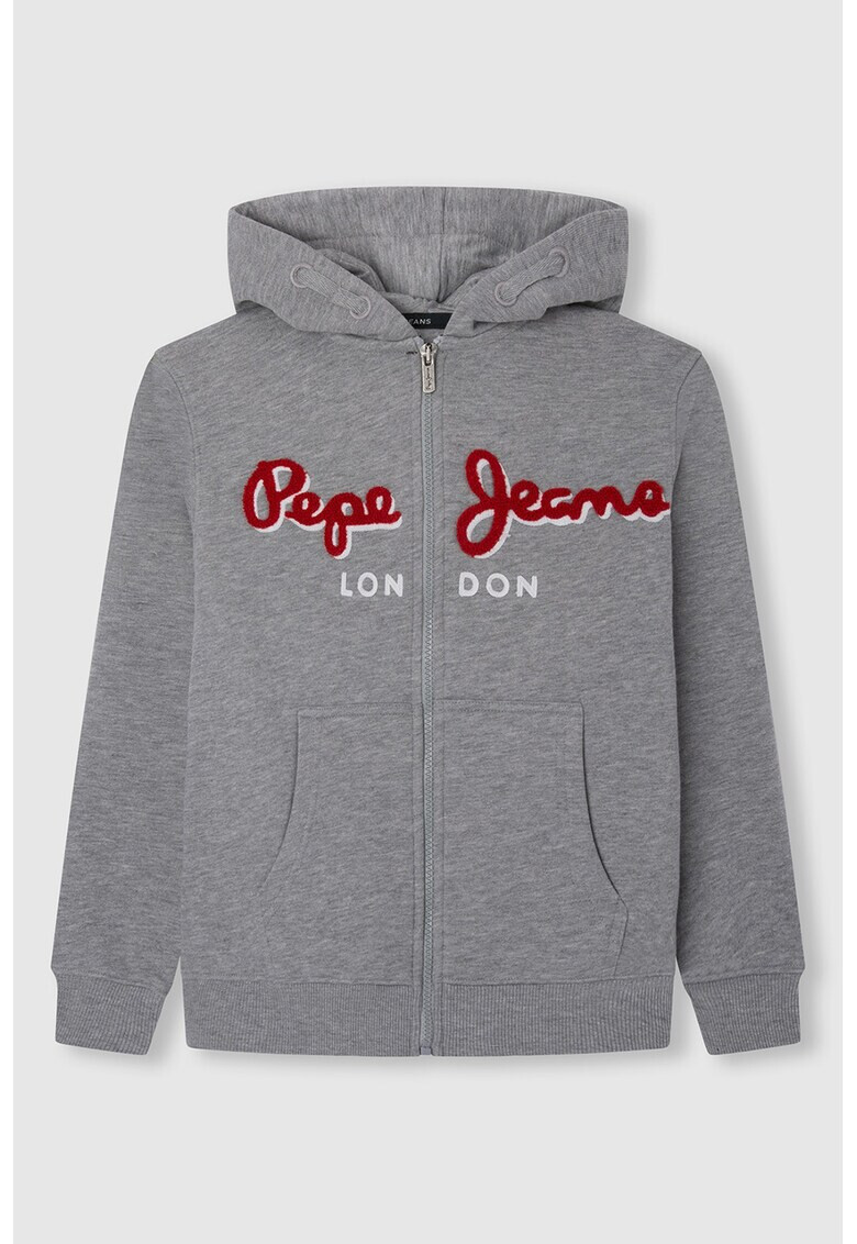 Pepe Jeans London Hanorac cu snur de ajustare si logo - Pled.ro