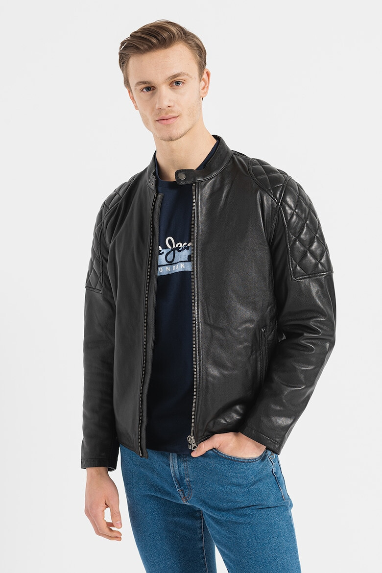 Pepe Jeans London Jacheta biker din piele - Pled.ro