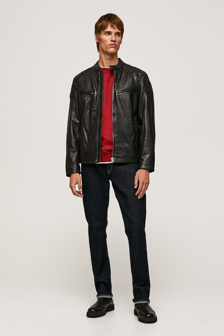 Pepe Jeans London Jacheta biker din piele Jayson - Pled.ro