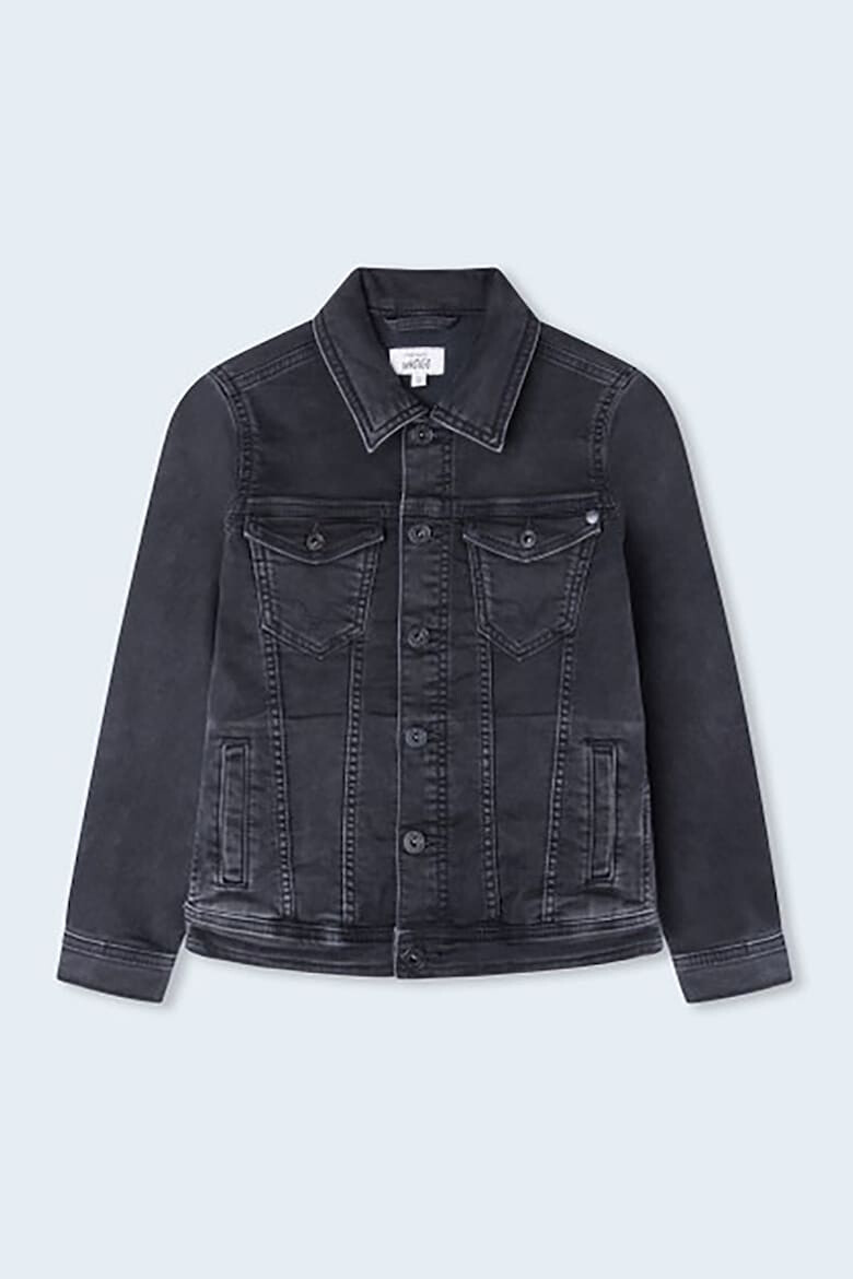 Pepe Jeans London Jacheta de denim cu buzunare aplicate pe piept - Pled.ro