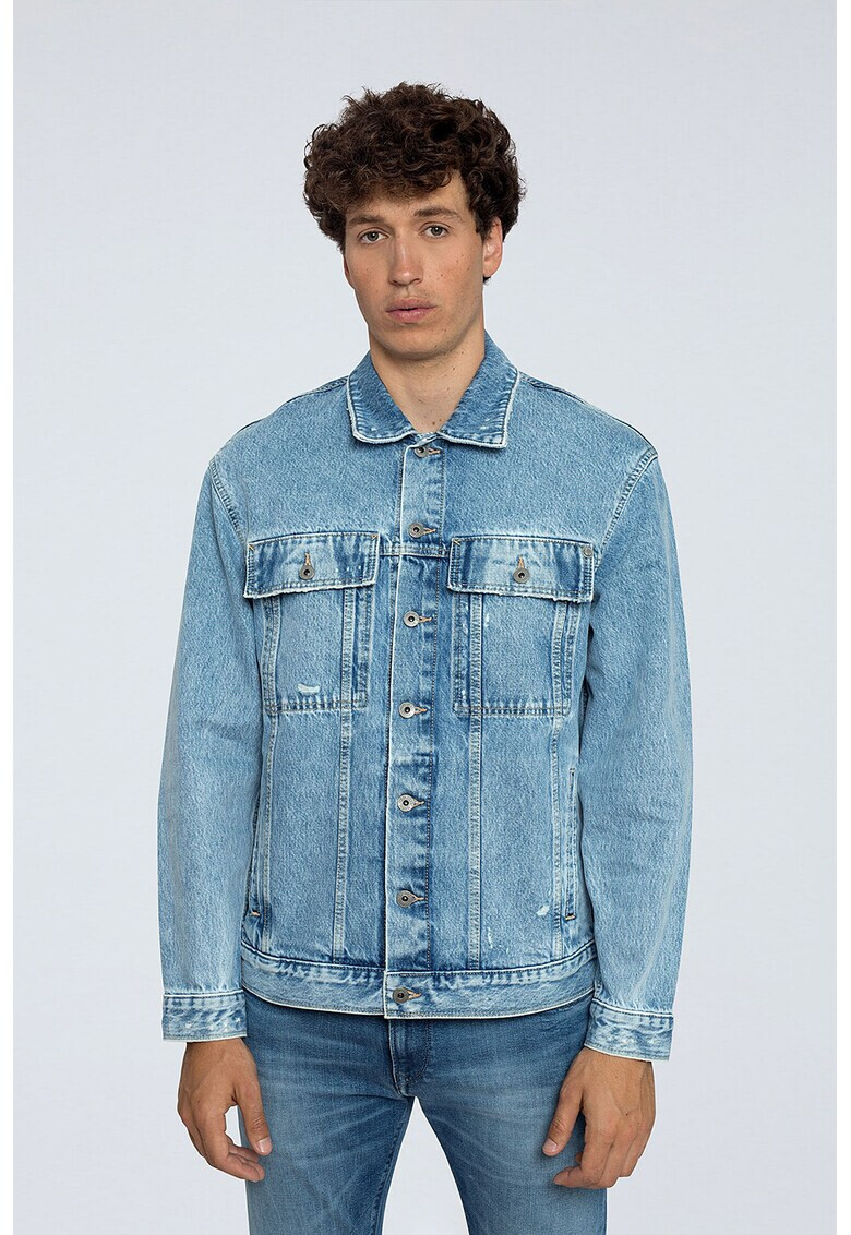 Pepe Jeans London Jacheta din denim cu aspect decolorat - Pled.ro