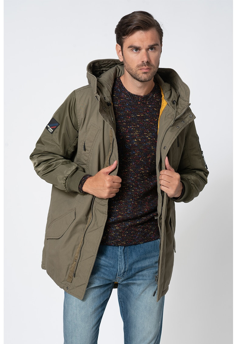 Pepe Jeans London Jacheta parka cu buzunare multiple - Pled.ro