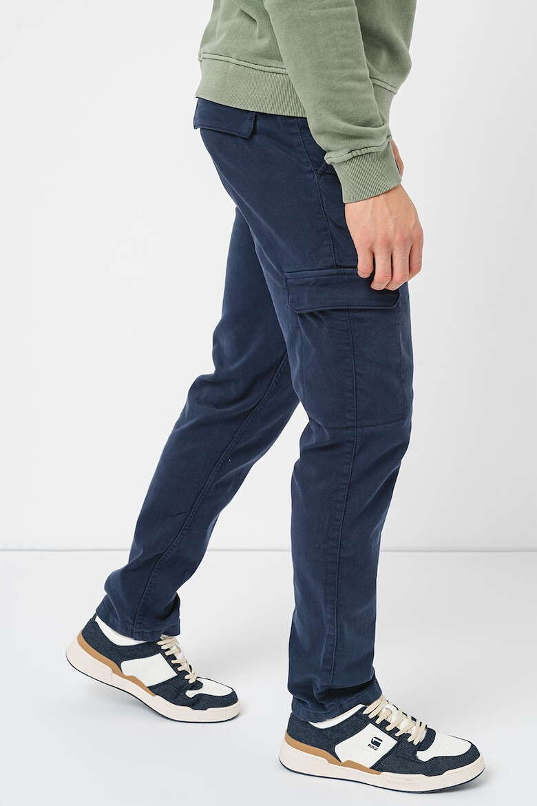 Pepe Jeans London Pantaloni cargo cu talie medie si snur - Pled.ro