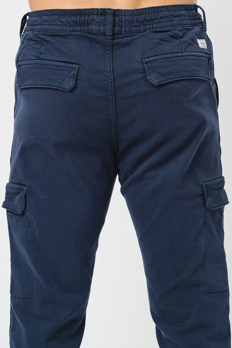 Pepe Jeans London Pantaloni cargo cu talie medie si snur - Pled.ro