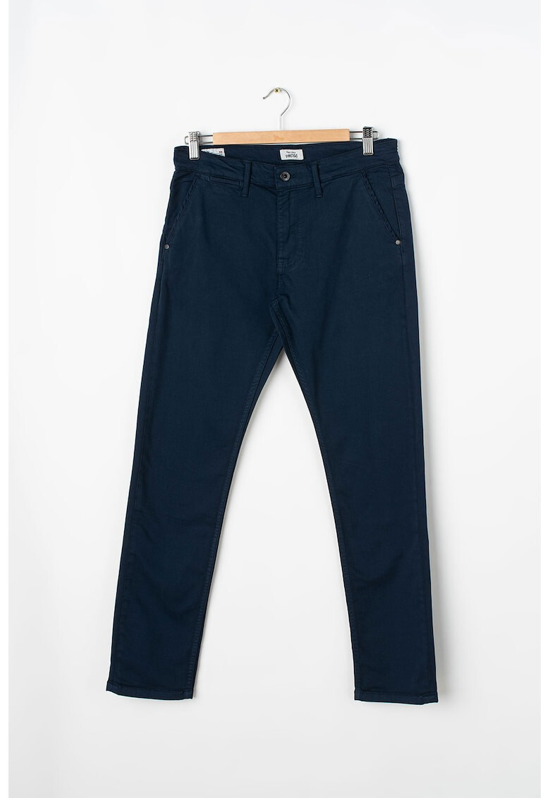 Pepe Jeans London Pantaloni chino conici din amestec de modal Greenwich - Pled.ro