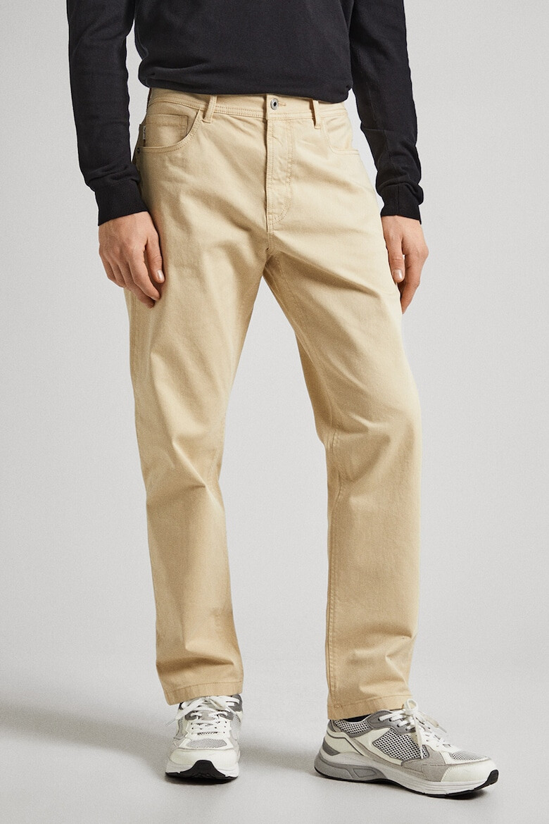 Pepe Jeans London Pantaloni chino din amestec de bumbac - Pled.ro