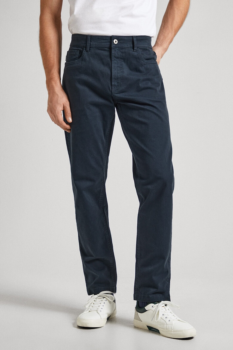 Pepe Jeans London Pantaloni chino din amestec de bumbac - Pled.ro