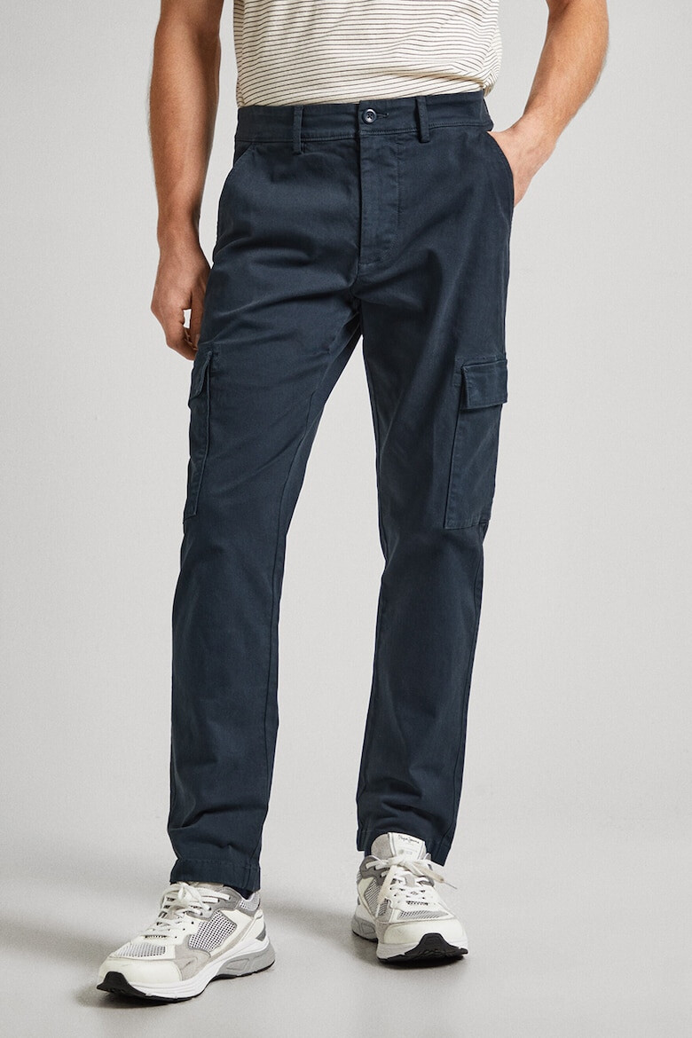 Pepe Jeans London Pantaloni chino din amestec de bumbac cu buzunare laterale - Pled.ro