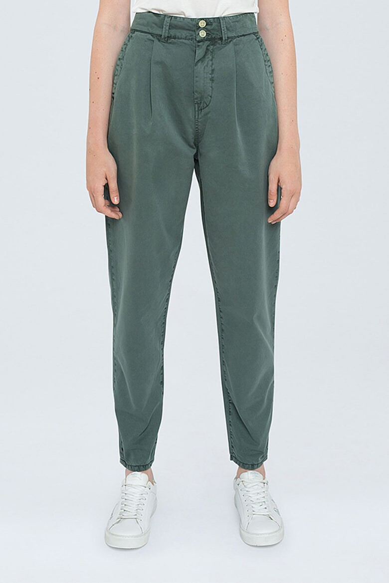 Pepe Jeans London Pantaloni conici de bumbac - Pled.ro