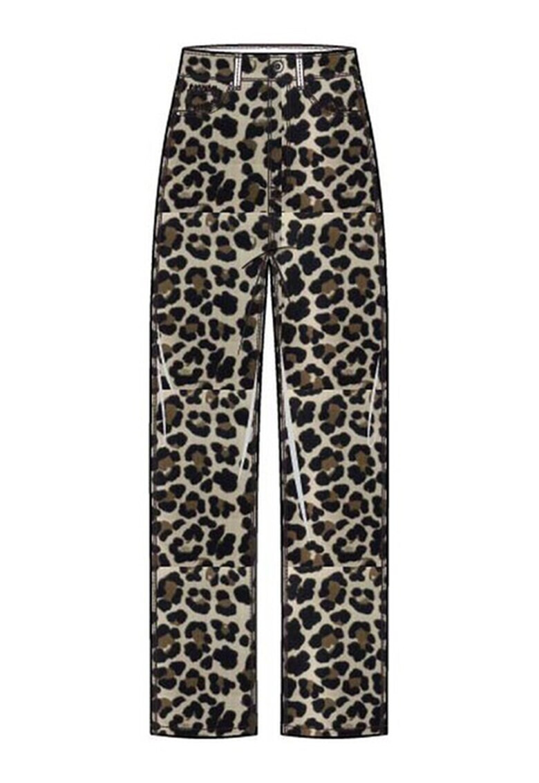 Pepe Jeans London Pantaloni mom fit cu animal print Kara - Pled.ro