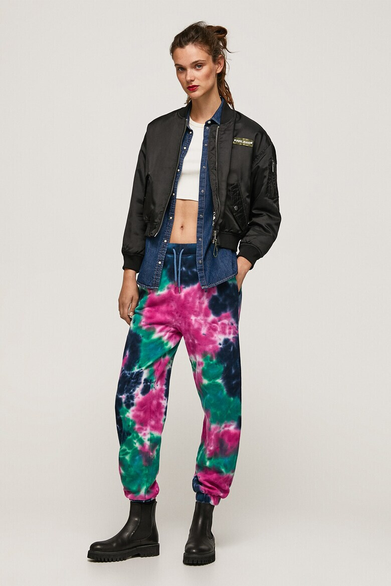 Pepe Jeans London Pantaloni jogger cu imprimeu Micaella - Pled.ro