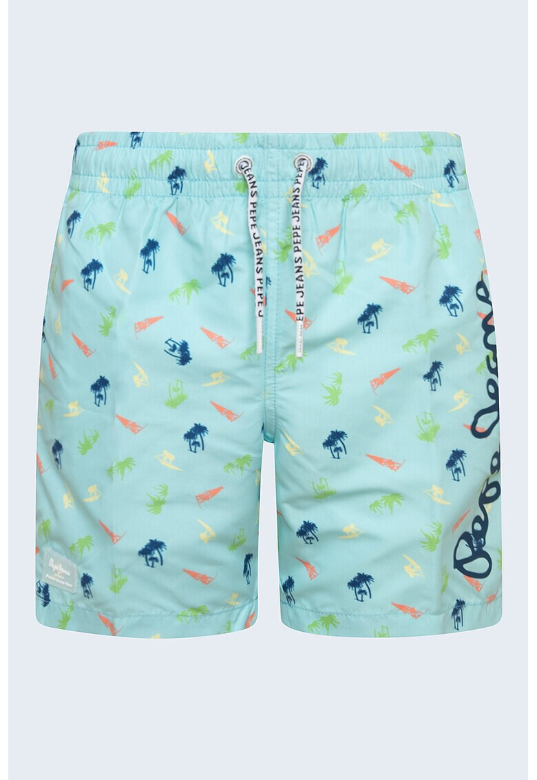 Pepe Jeans London Pantaloni scurti de baie regular fit cu model tropical Robert - Pled.ro