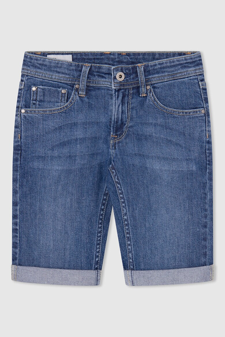 Pepe Jeans London Pantaloni scurti din denim cu detalii cu aspect deteriorat - Pled.ro