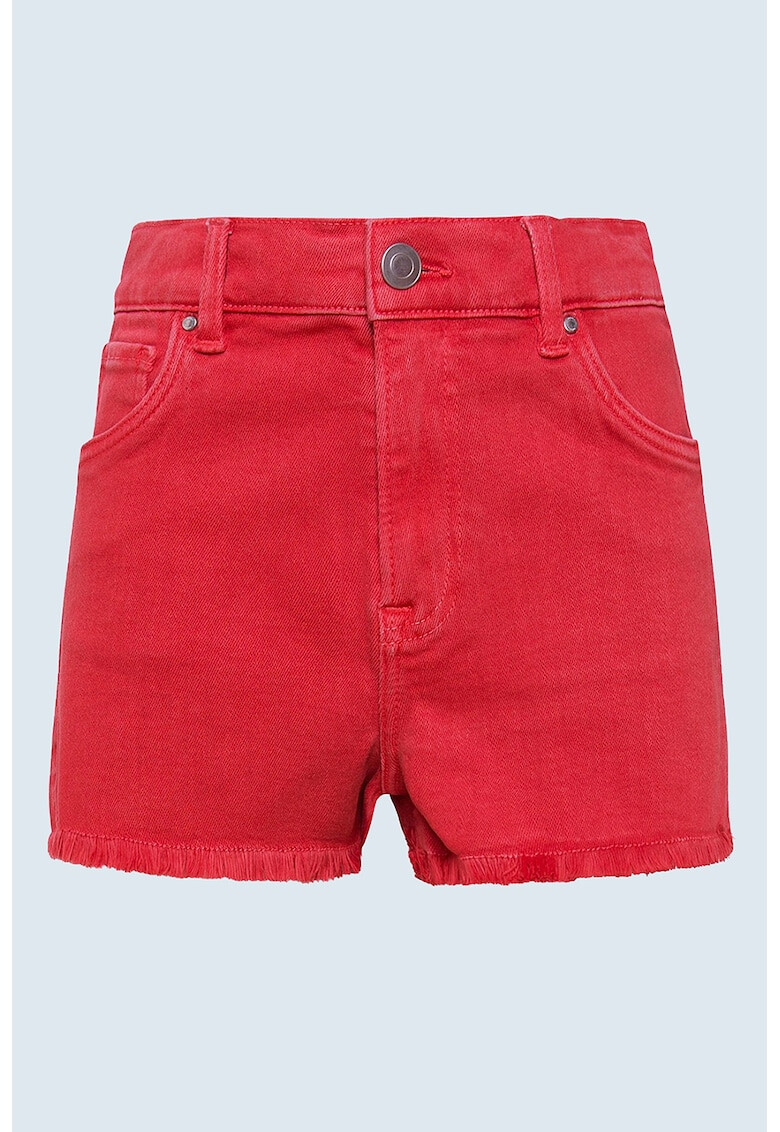 Pepe Jeans London Pantaloni scurti din denim cu terminatii cu franjuri Patty - Pled.ro