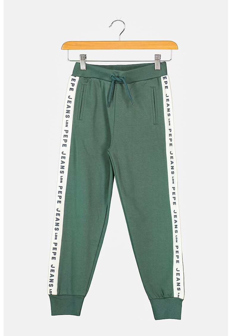 Pepe Jeans London Pantaloni sport cu benzi laterale cu imprimeu logo - Pled.ro