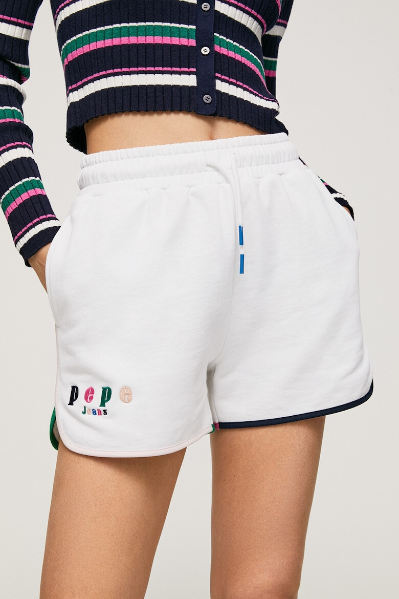 Pepe Jeans London Pantaloni sport scurti cu snur in talie - Pled.ro