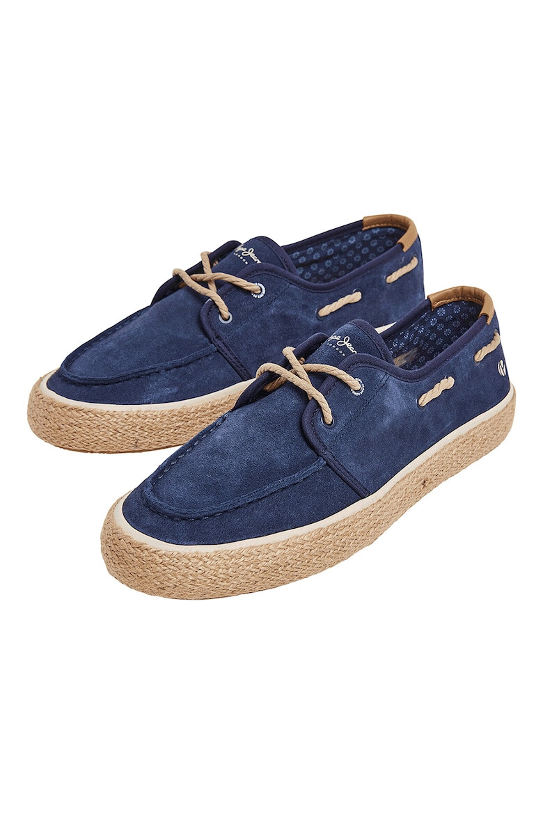 Pepe Jeans London Pantofi boat de piele intoarsa - Pled.ro