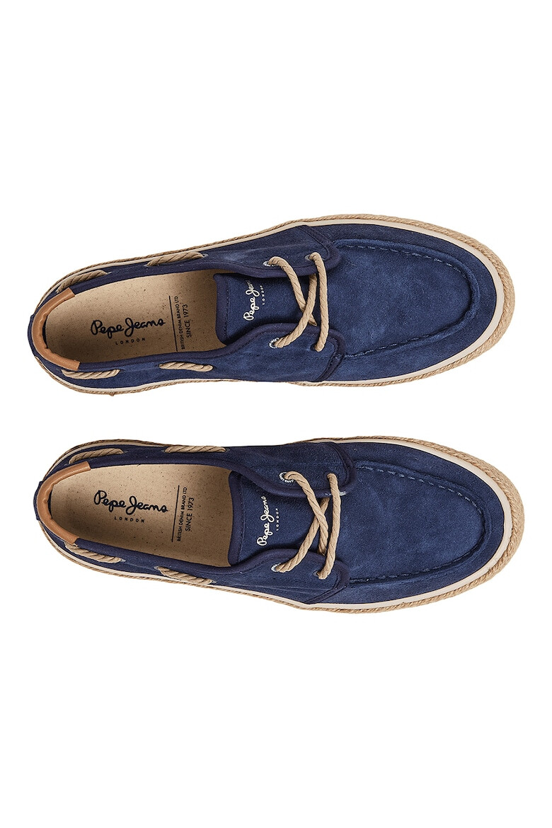 Pepe Jeans London Pantofi boat de piele intoarsa - Pled.ro