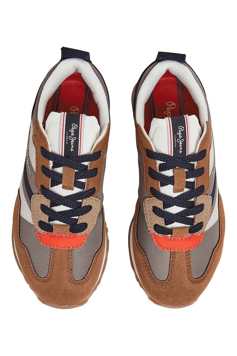 Pepe Jeans London Pantofi sport colorblock cu insertii de piele intoarsa ecologica - Pled.ro