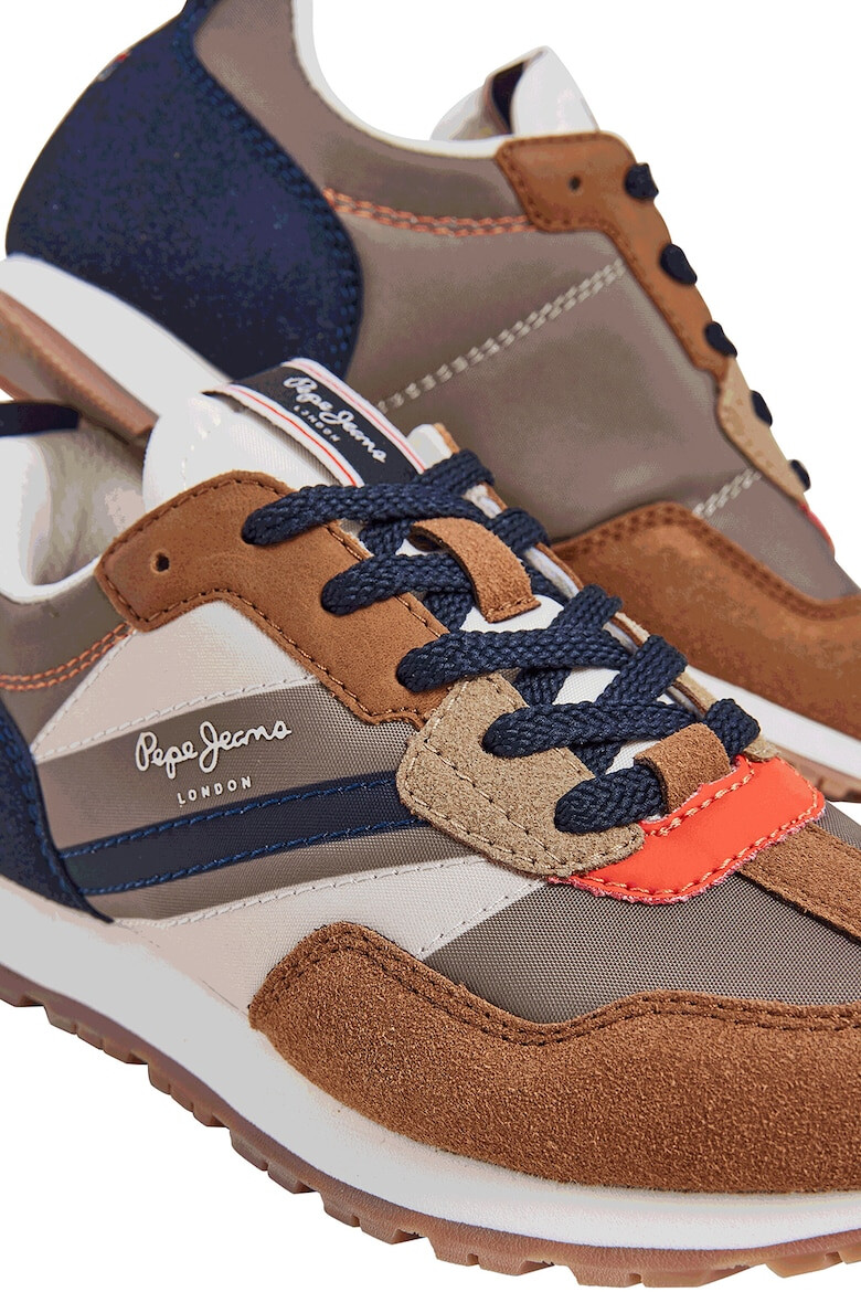 Pepe Jeans London Pantofi sport colorblock cu insertii de piele intoarsa ecologica - Pled.ro