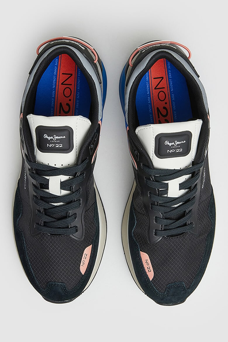 Pepe Jeans London Pantofi sport cu detalii de piele si piele intoarsa - Pled.ro