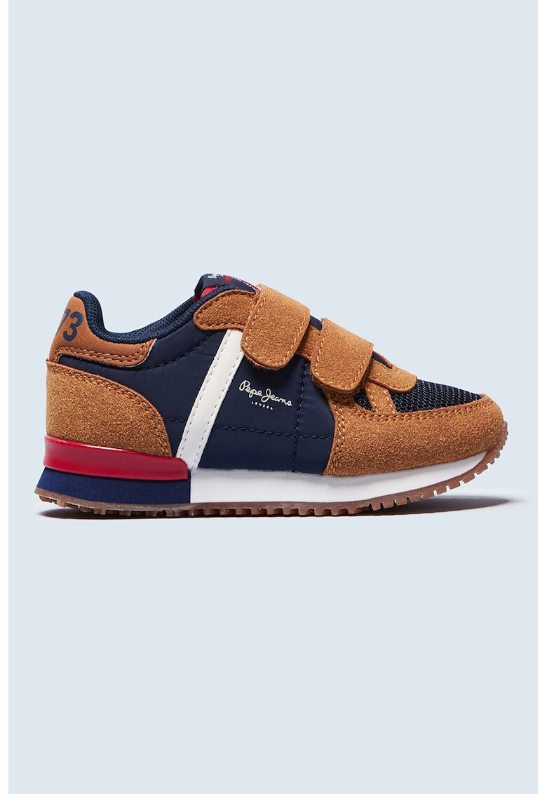 Pepe Jeans London Pantofi sport cu inchidere velcro si insertii din plasa - Pled.ro