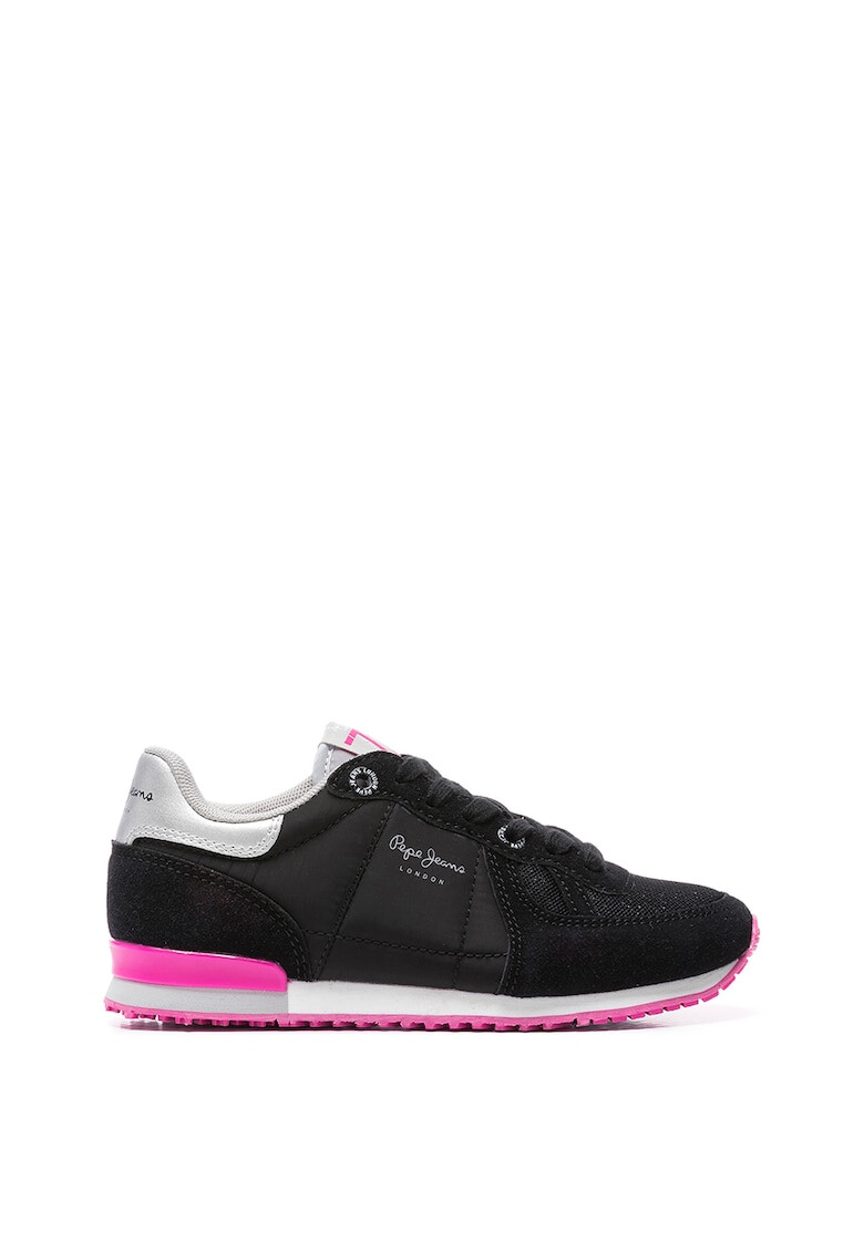 Pepe Jeans London Pantofi sport cu insertii de piele ecologica - Pled.ro