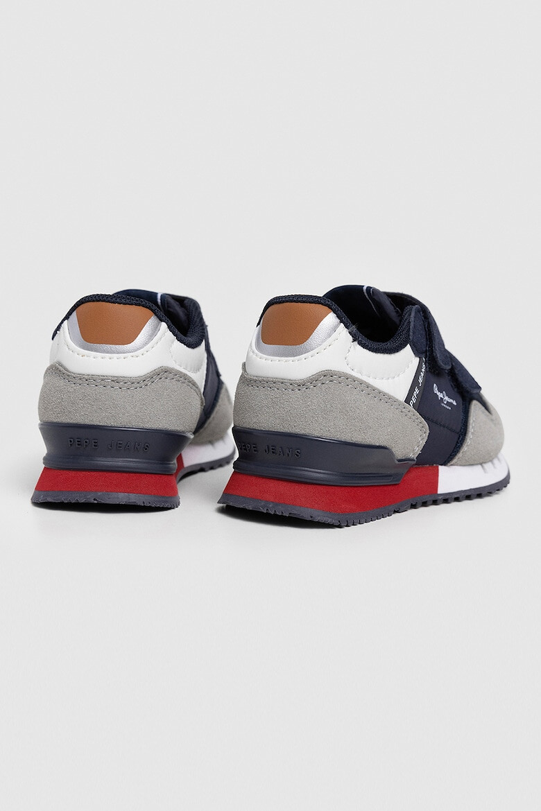 Pepe Jeans London Pantofi sport cu insertii de piele intoarsa si velcro - Pled.ro