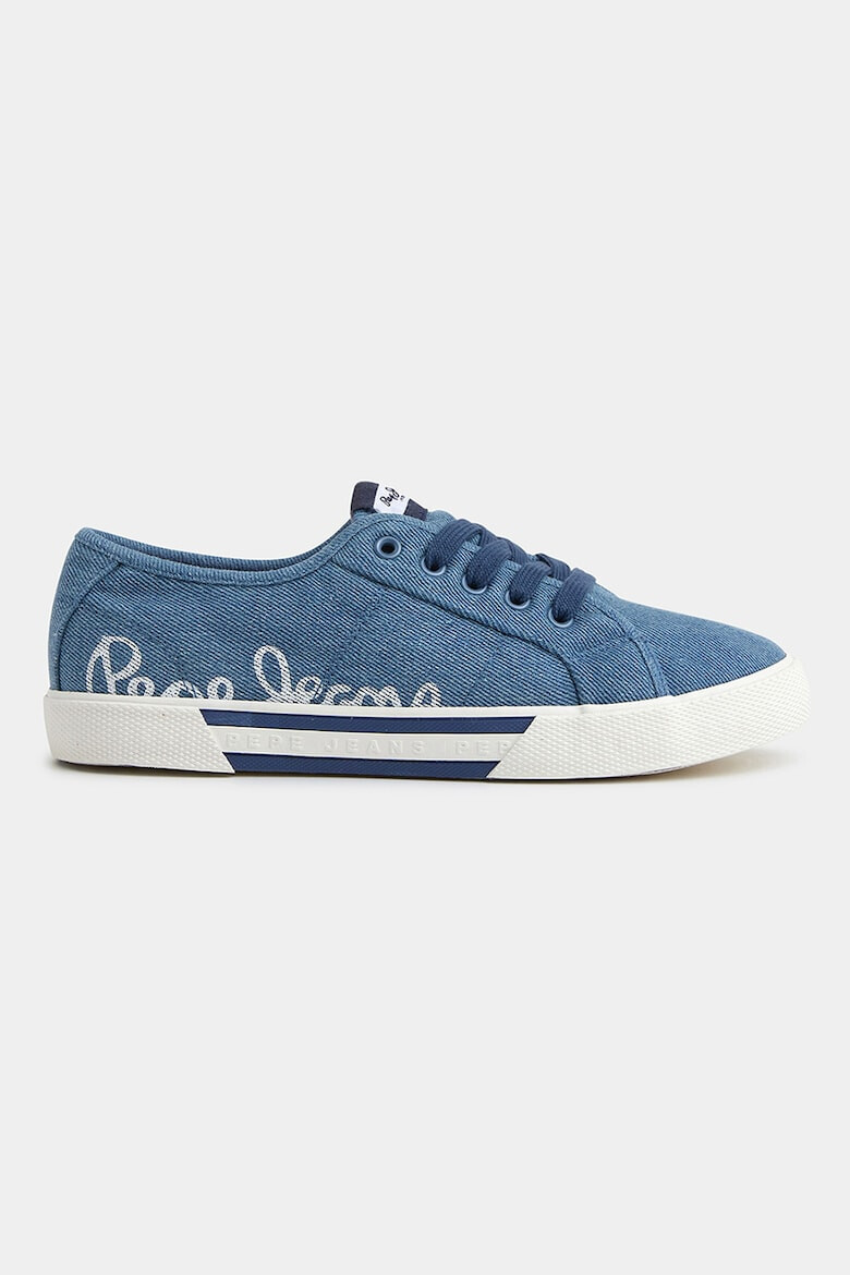 Pepe Jeans London Pantofi sport de denim cu imprimeu logo - Pled.ro