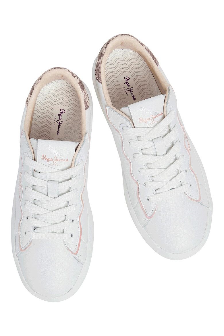 Pepe Jeans London Pantofi sport de piele cu garnituri sintetice - Pled.ro