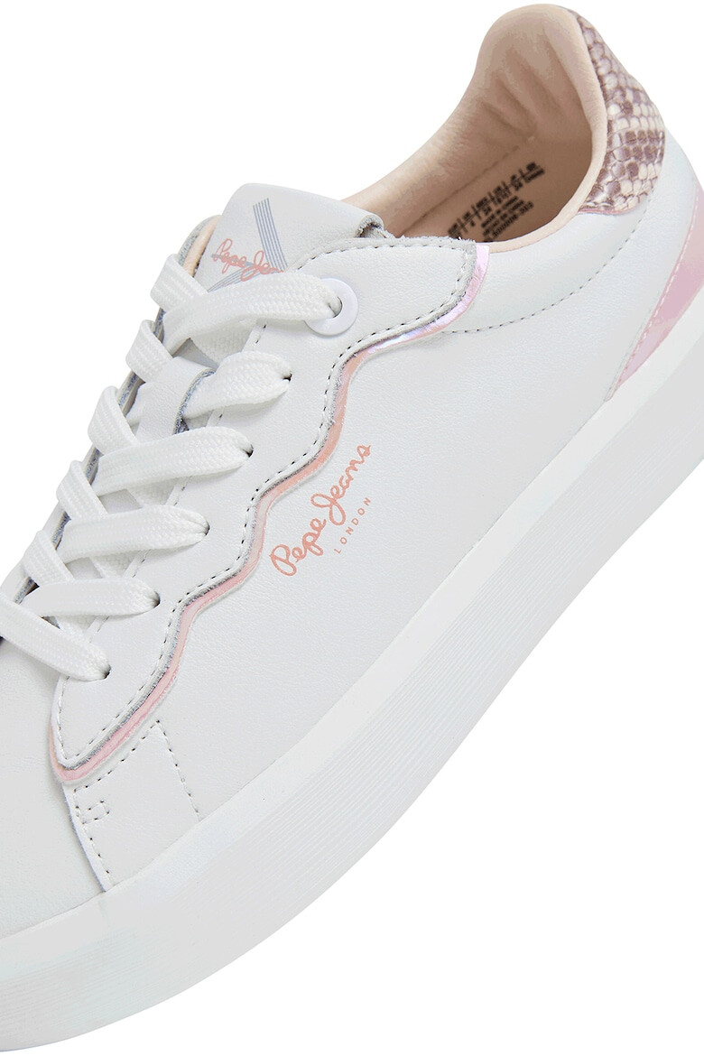 Pepe Jeans London Pantofi sport de piele cu garnituri sintetice - Pled.ro