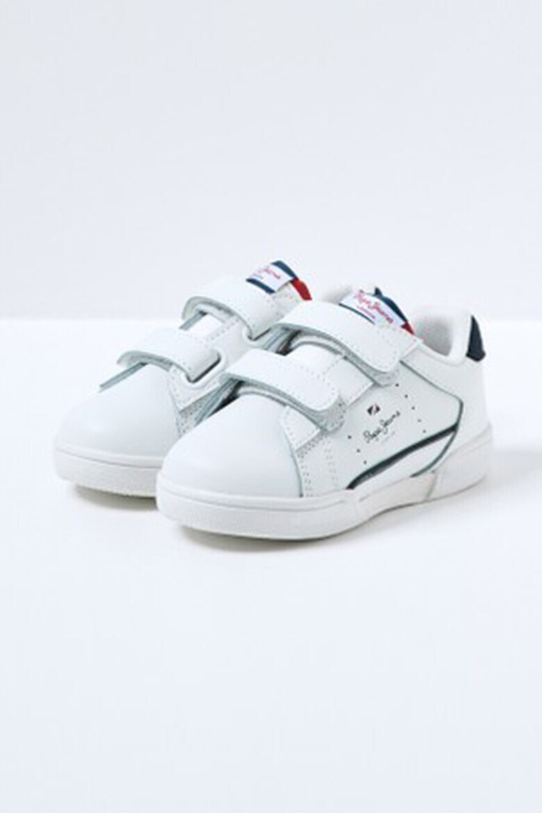 Pepe Jeans London Pantofi sport de piele cu velcro - Pled.ro