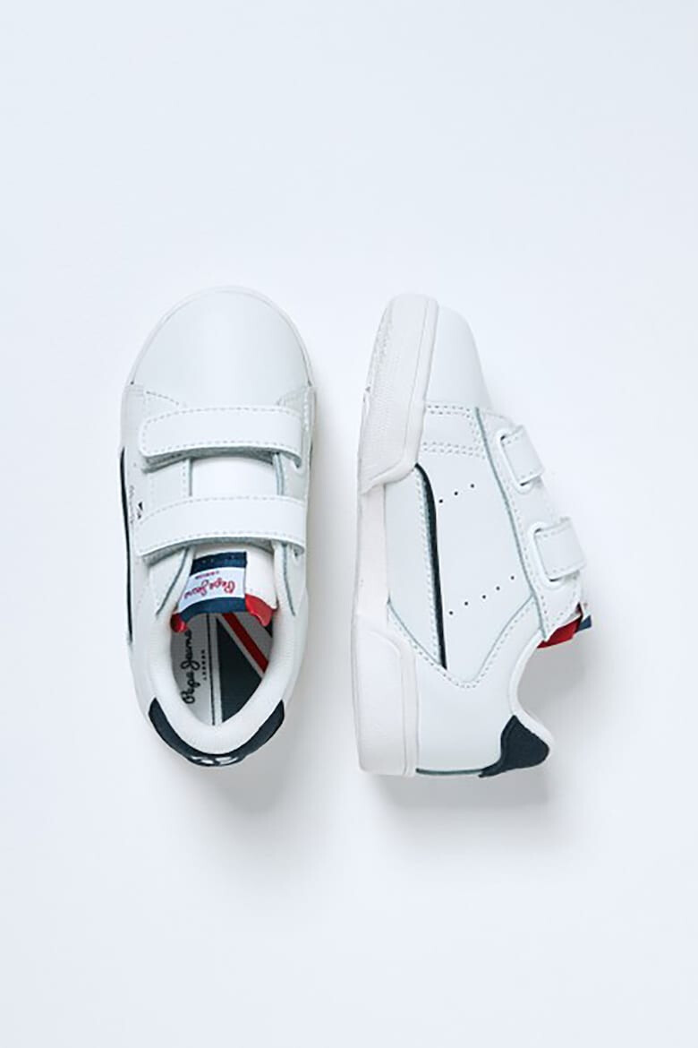 Pepe Jeans London Pantofi sport de piele cu velcro - Pled.ro