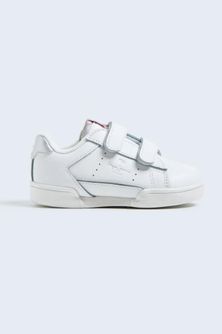 Pepe Jeans London Pantofi sport de piele cu velcro - Pled.ro