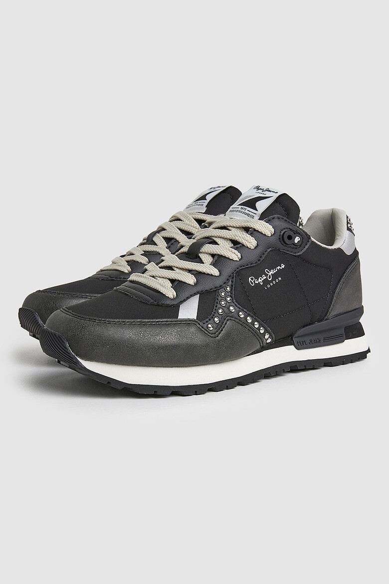 Pepe Jeans London Pantofi sport de piele ecologica cu aplicatii cu strasuri - Pled.ro