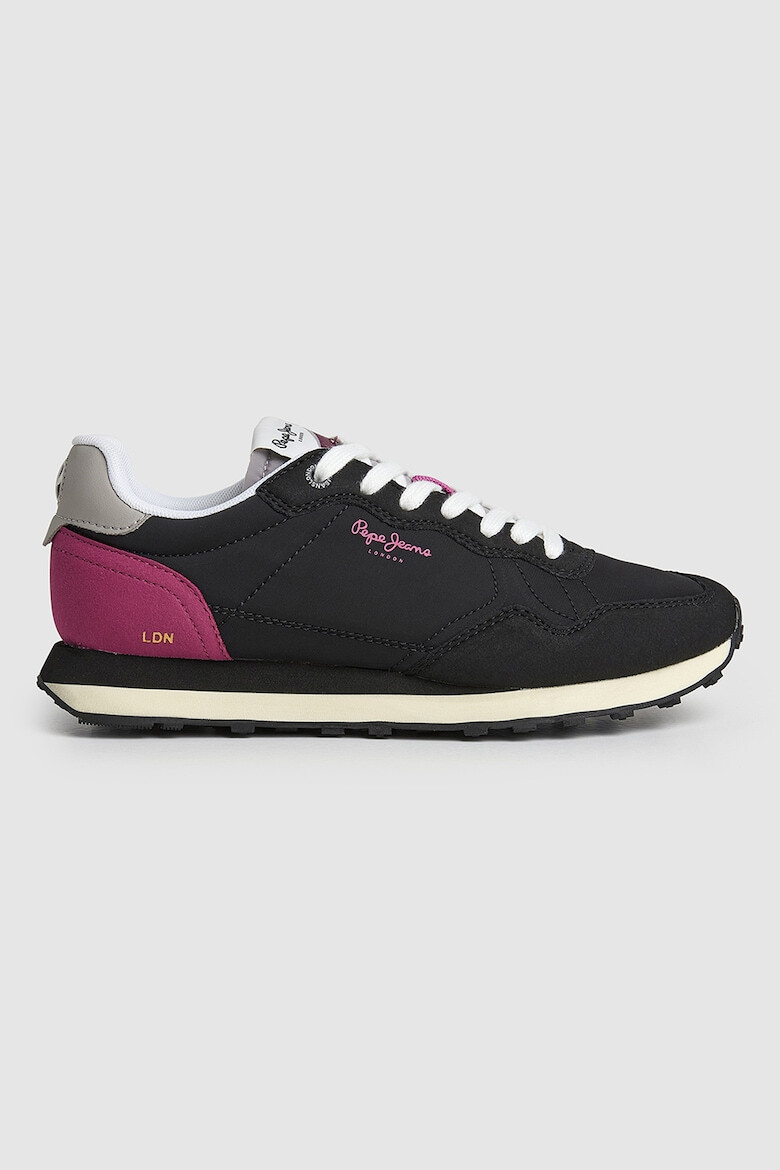 Pepe Jeans London Pantofi sport de piele ecologica cu garnituri textile - Pled.ro