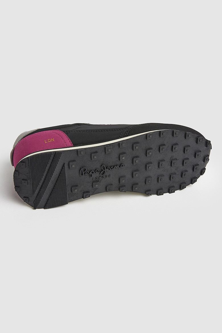 Pepe Jeans London Pantofi sport de piele ecologica cu garnituri textile - Pled.ro