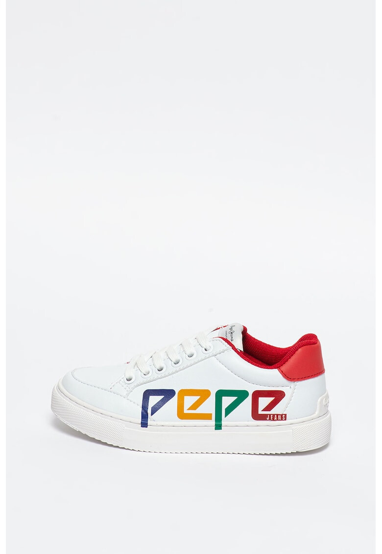 Pepe Jeans London Pantofi sport de piele ecologica cu imprimeu logo contrastant Adams - Pled.ro