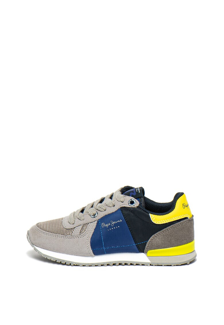 Pepe Jeans London Pantofi sport de piele ecologica cu model colorblock Sydney - Pled.ro