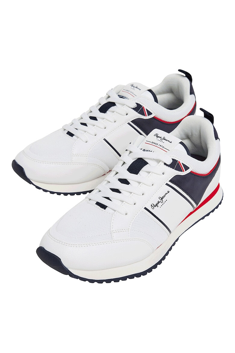 Pepe Jeans London Pantofi sport de piele ecologica si material textil - Pled.ro