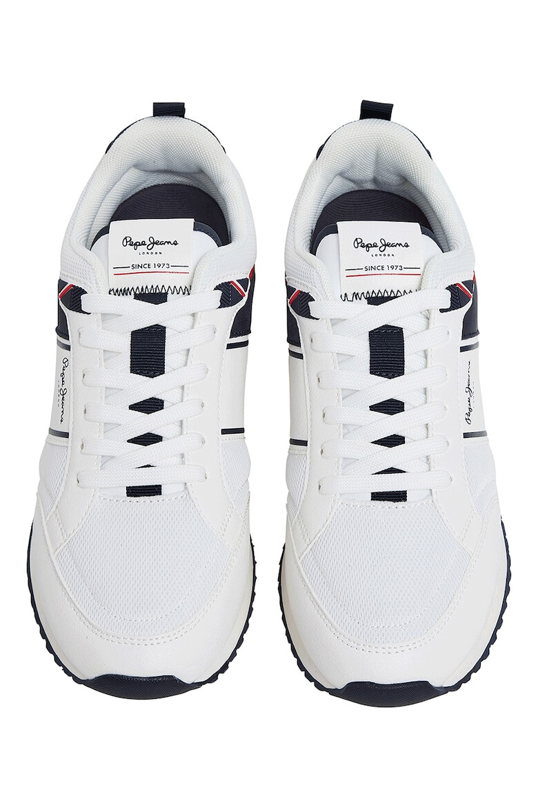 Pepe Jeans London Pantofi sport de piele ecologica si material textil - Pled.ro