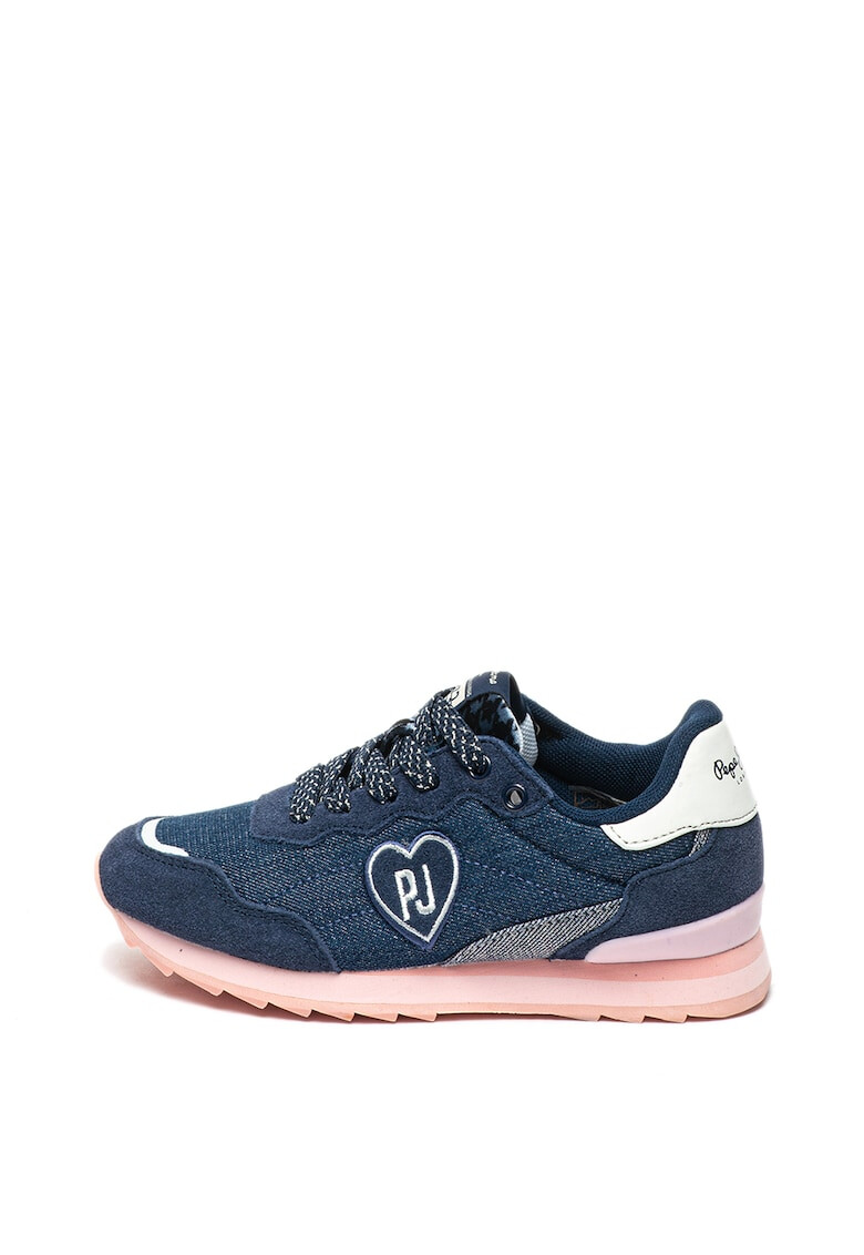 Pepe Jeans London Pantofi sport de piele intoarsa cu accente stralucitoare Belle - Pled.ro