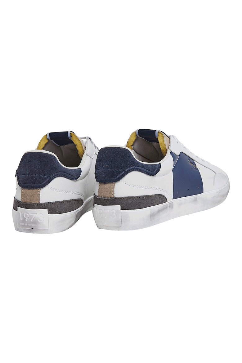 Pepe Jeans London Pantofi sport de piele peliculizata cu detalii de piele intoarsa - Pled.ro