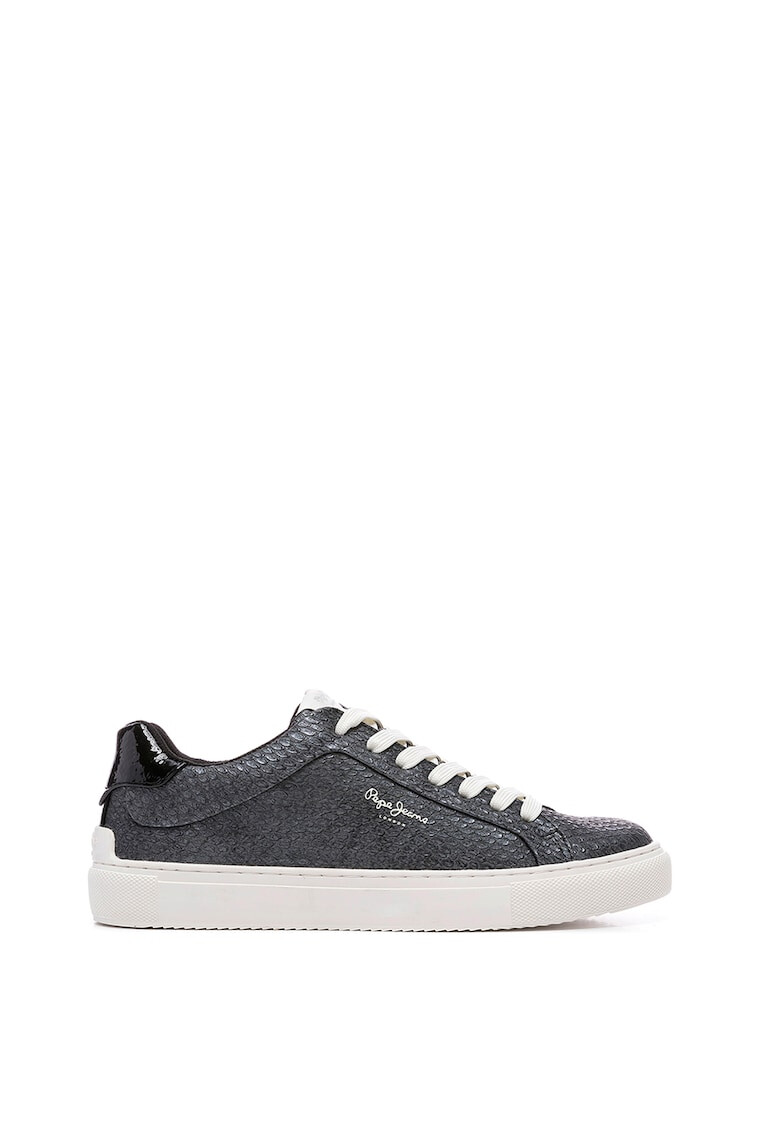 Pepe Jeans London Pantofi sport din piele ecologica cu aspect de piele de sarpe - Pled.ro