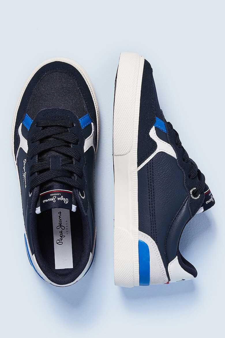 Pepe Jeans London Pantofi sport din piele ecologica cu garnituri din piele intoarsa - Pled.ro